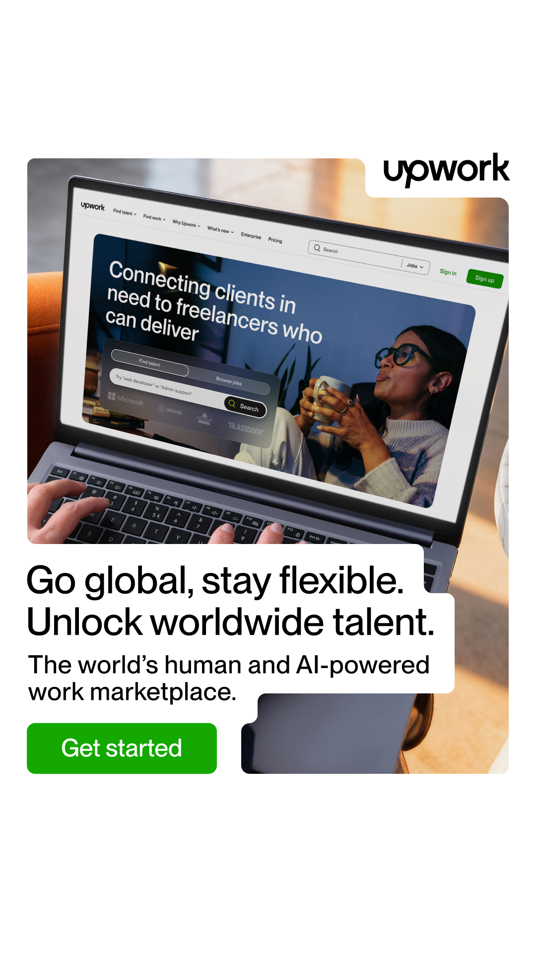 Upwork Facebook ad