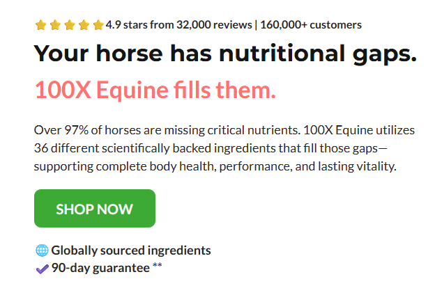 100X Equine Facebook ad