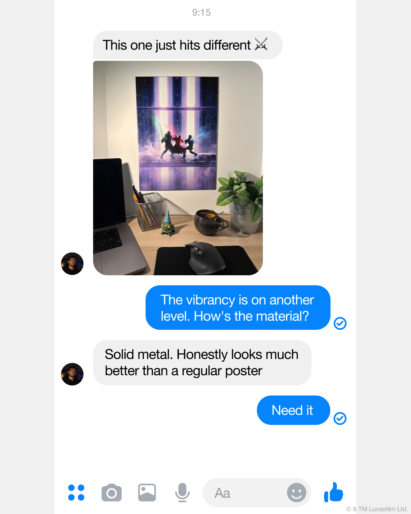 Displate Facebook ad
