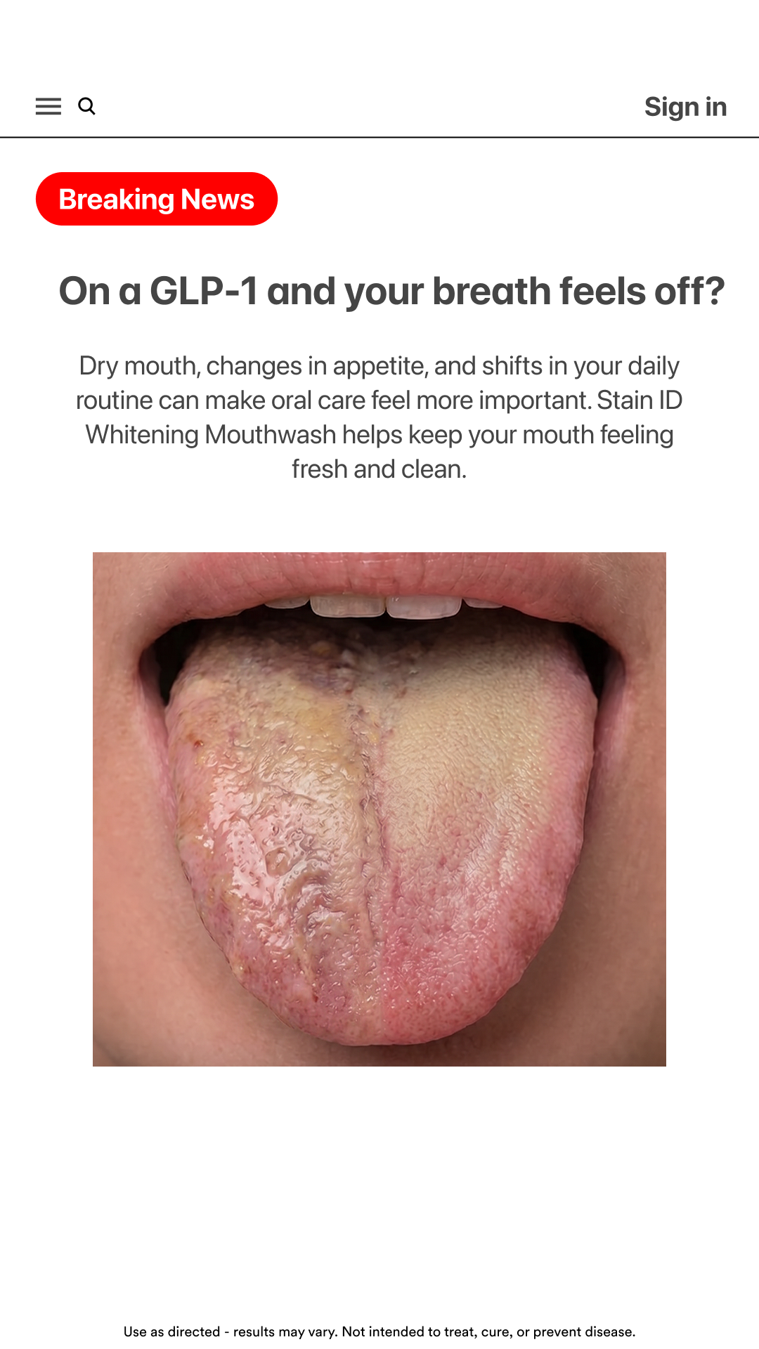 Hismile Facebook ad