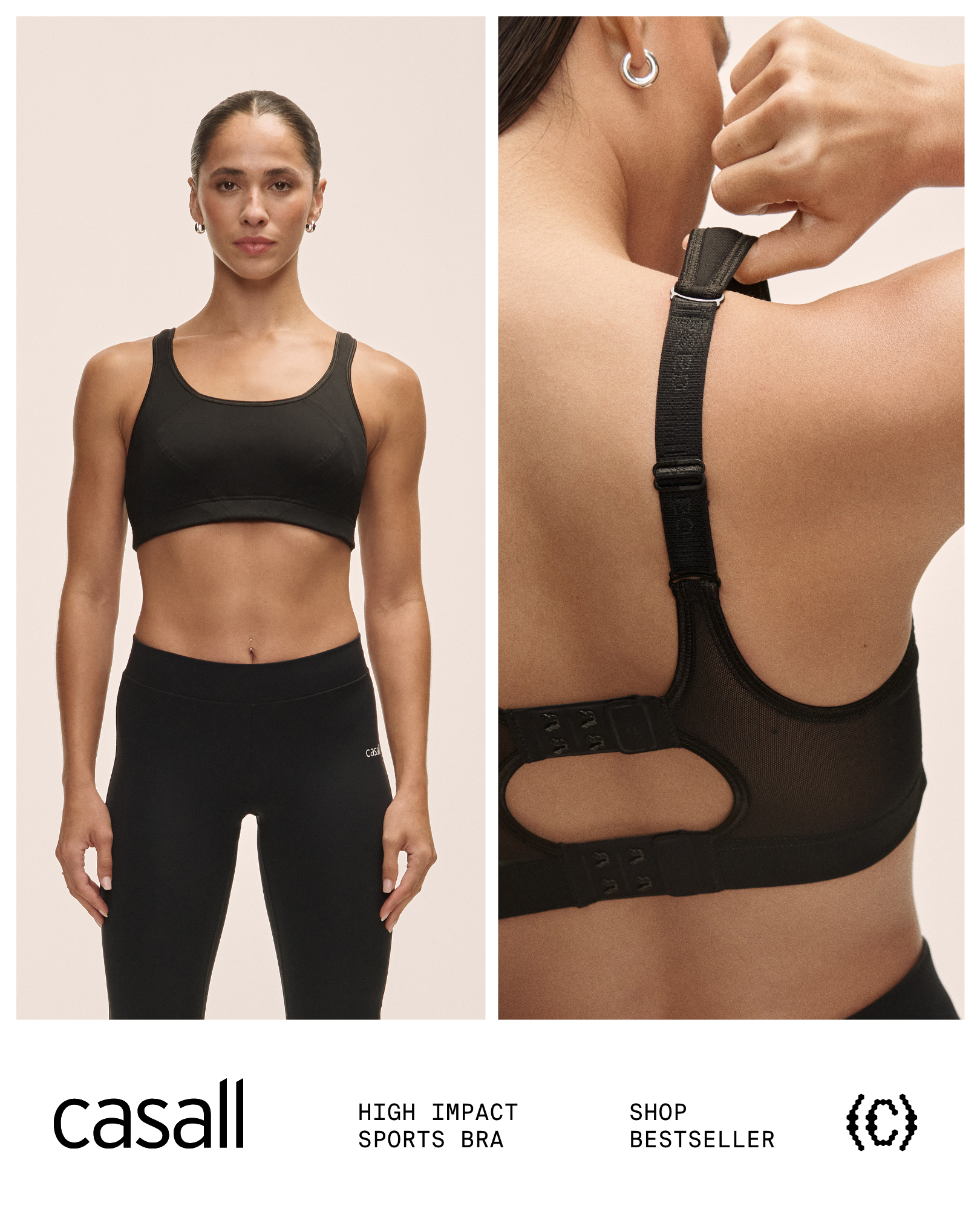 Casall Facebook ad: High Impact Sports Bra