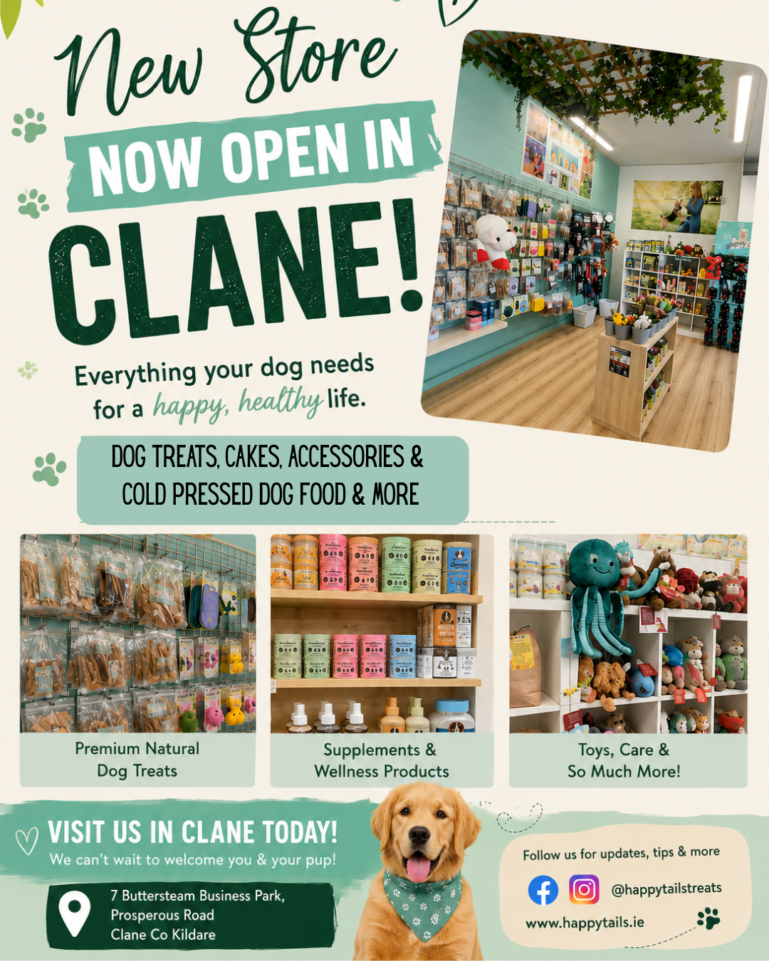 HappyTails Natural Treats Facebook ad