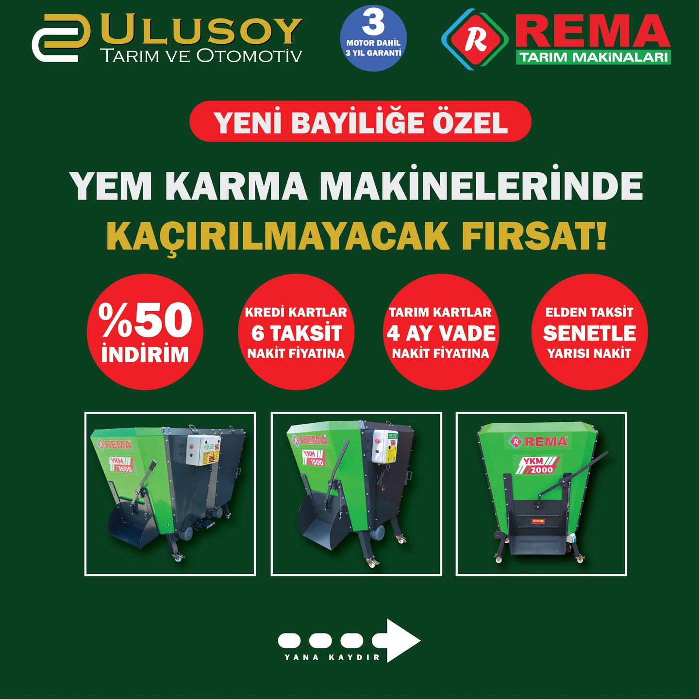 Ulusoy Lastik ve Tarım Makineleri/Ürünleri Facebook ad: Ulusoy Tarım'dan yem karmada yeni bayiliğimize özel…