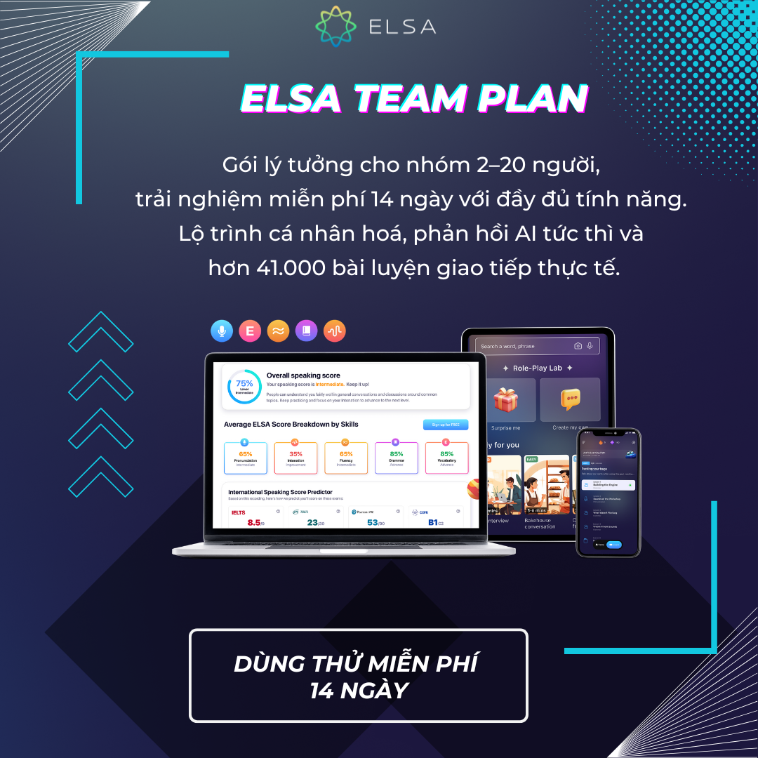 ELSA Speak Vietnam Facebook ad