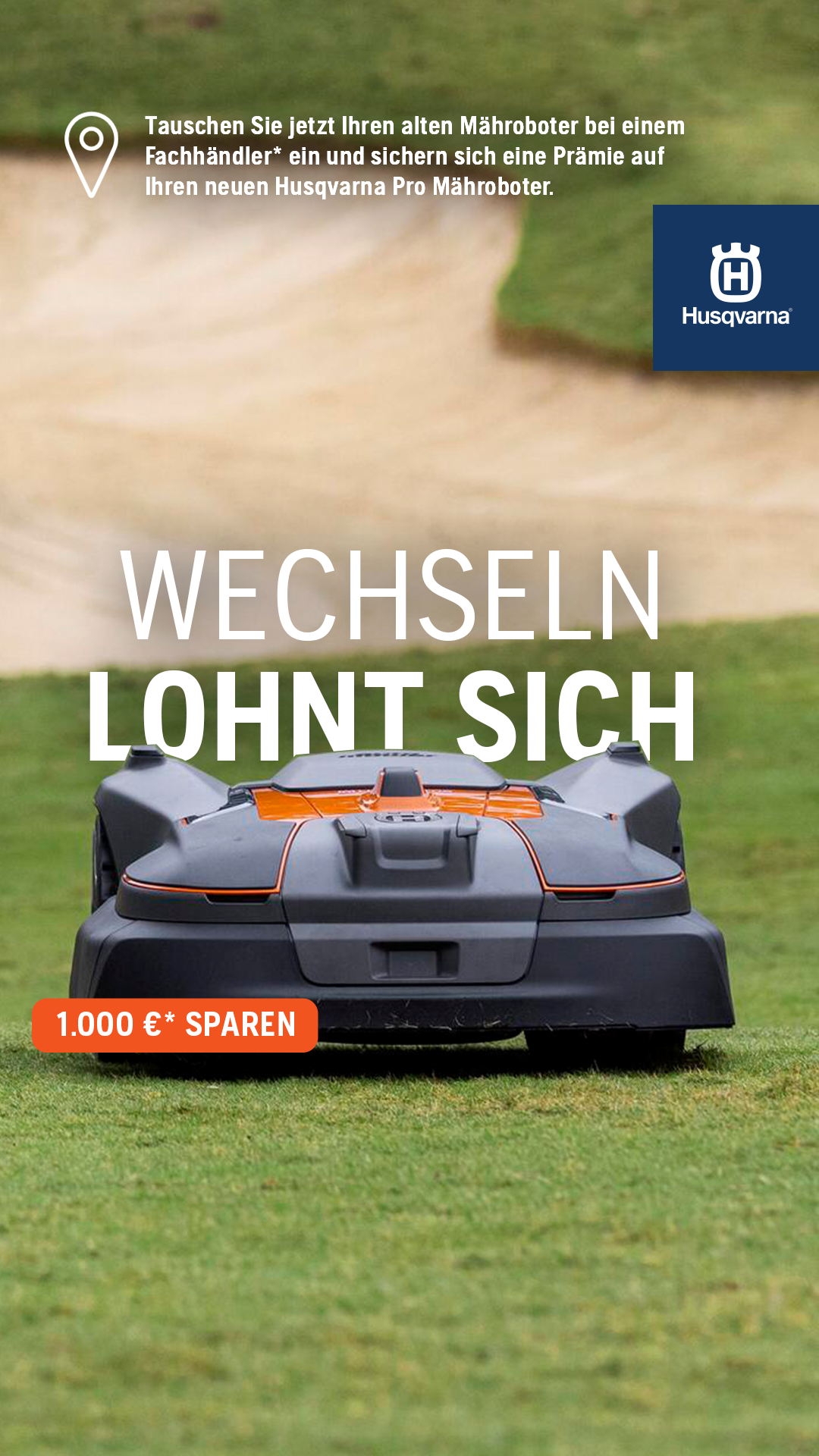 Husqvarna Facebook ad: Wechseln lohnt sich!