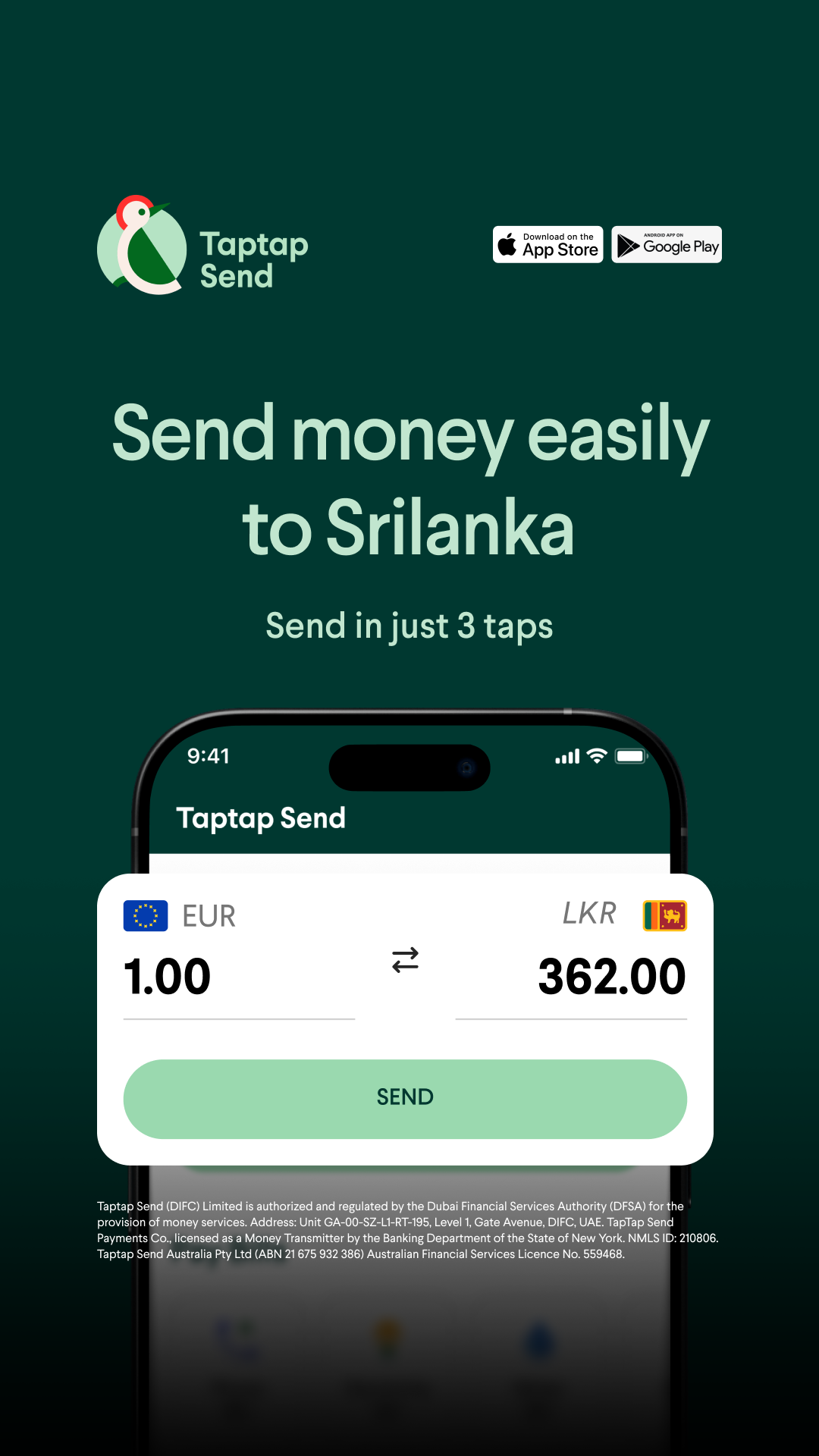 Taptap Send Facebook ad