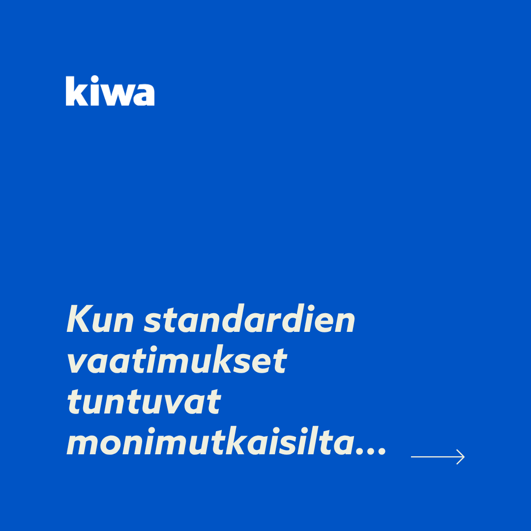 Kiwa Suomi Facebook ad: Avullamme rakennat johtamisjärjestelmästä käytännöllisen…