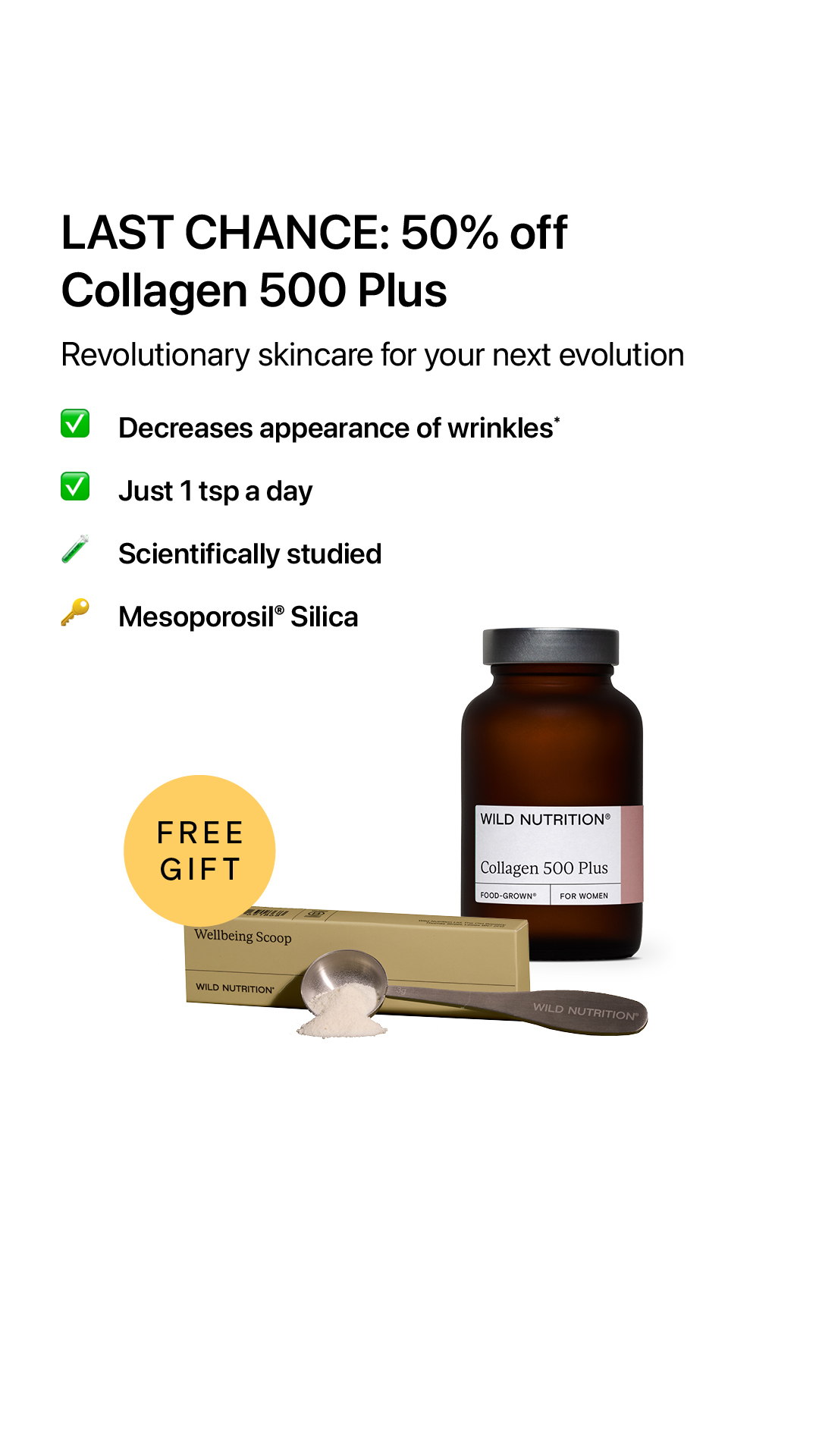 Wild Nutrition Facebook ad
