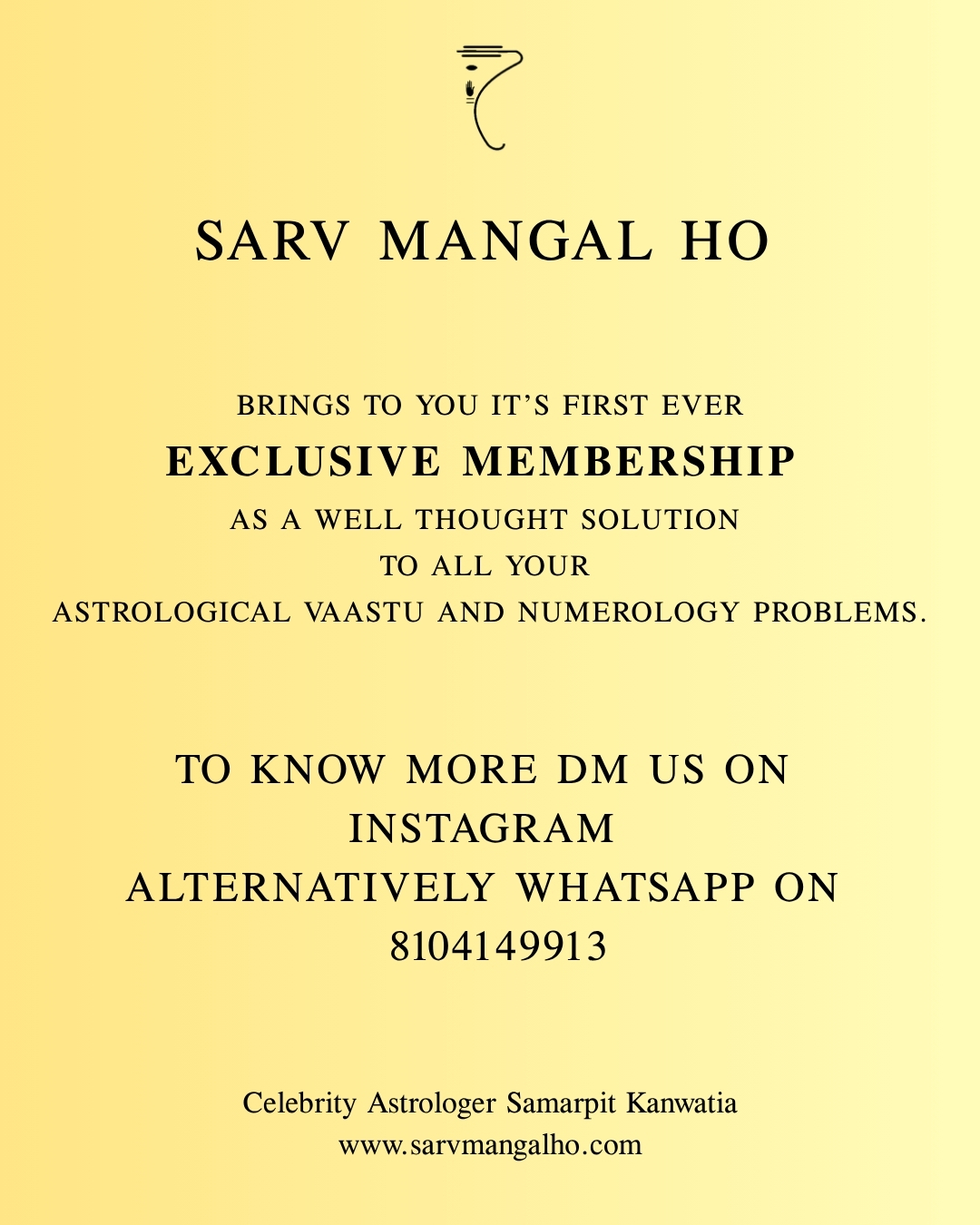 Sarv Mangal Ho Facebook ad: We at SARV MANGAL HO bring to you…