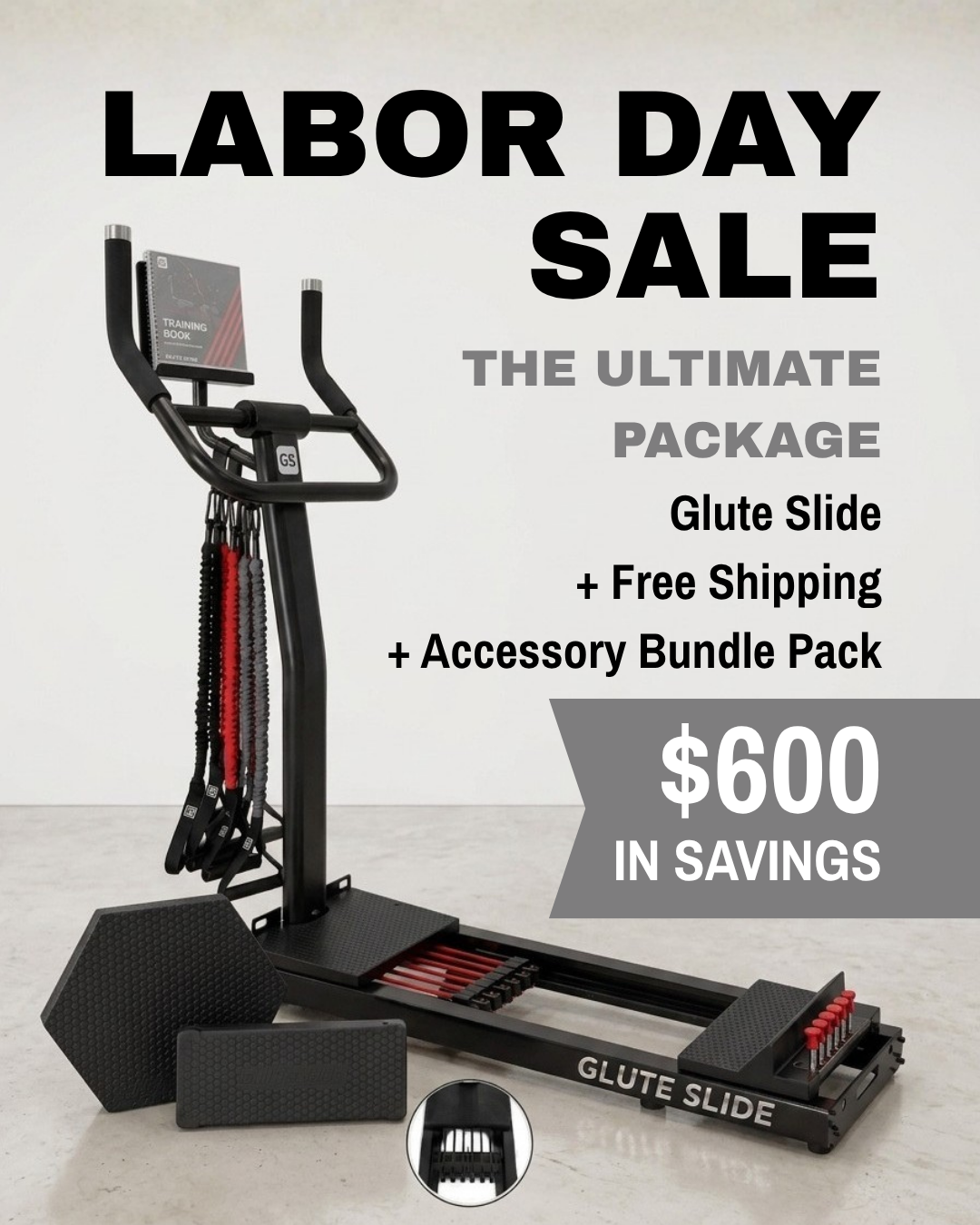 Glute Slide Facebook ad: Glute Slide Labor Day Sale