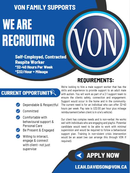VON Family Supports Facebook ad: Are you a dedicated, compassionate and caring Direct…