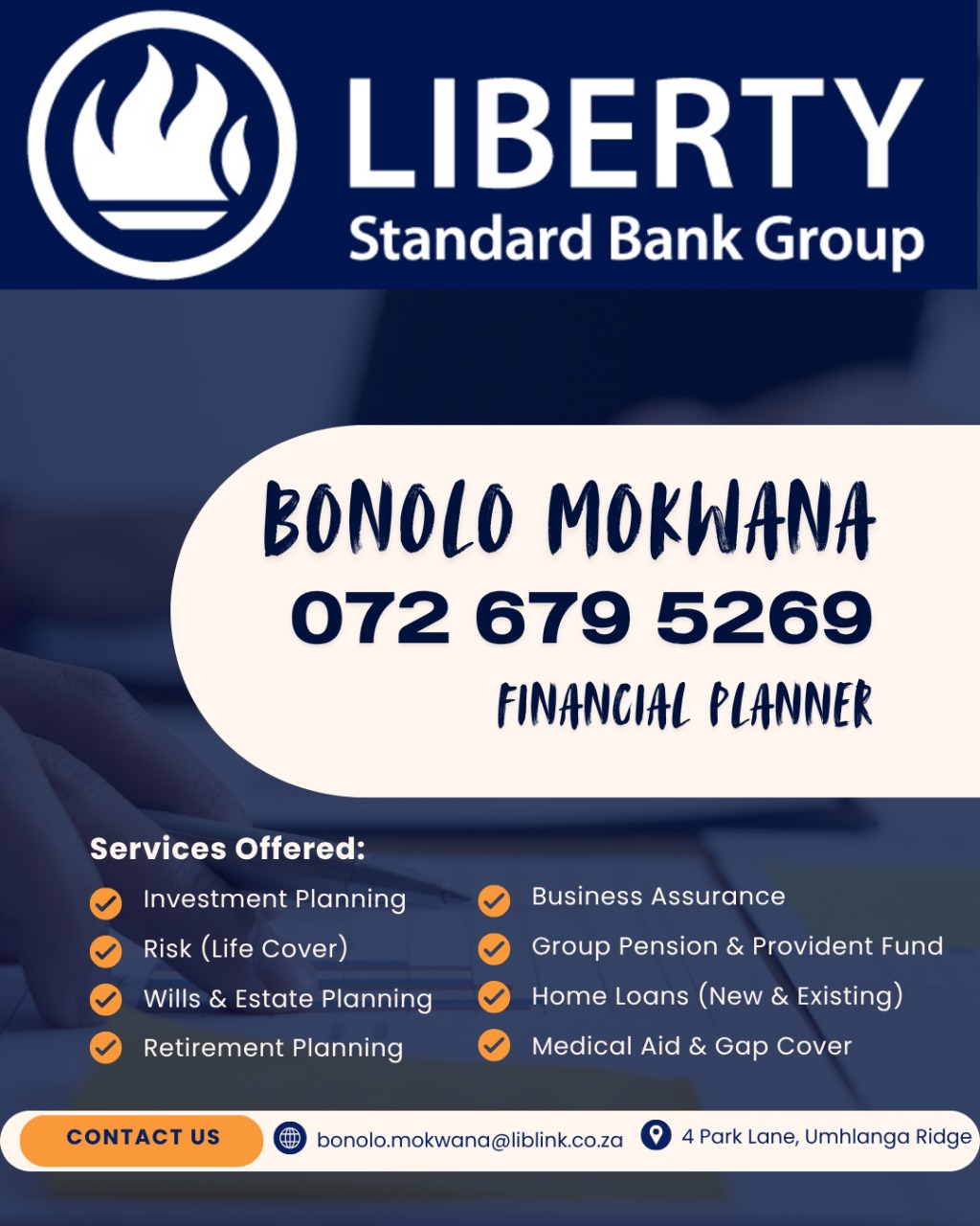 Bonolo Nthabiseng Mokwana Financial Advisor Facebook ad: A Financial Plan That Works