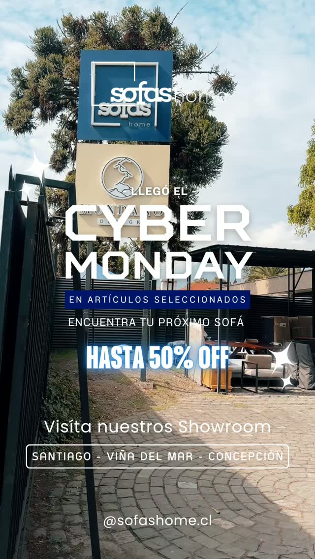 Sofas Home Chile Facebook ad: ¡YA COMENZÓ EL CYBER MONDAY EN SOFÁSHOME!