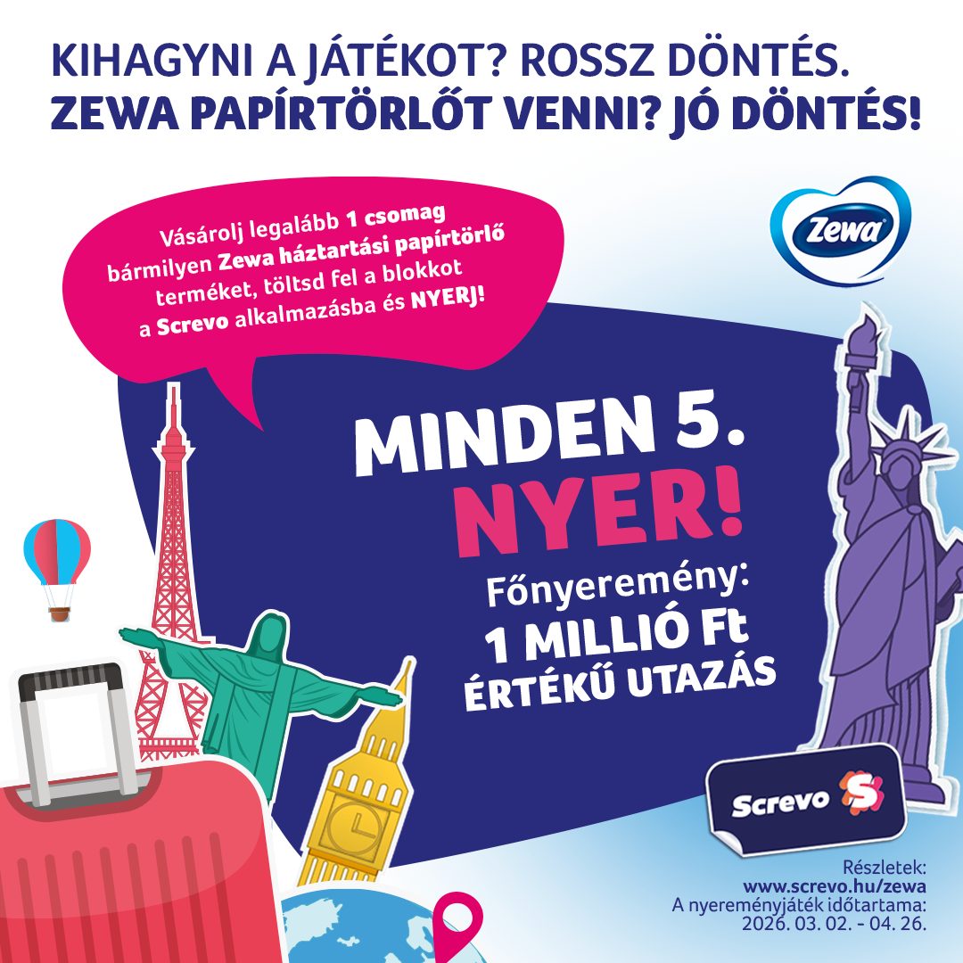 Zewa Magyarország Facebook ad: MINDEN 5. NYER!