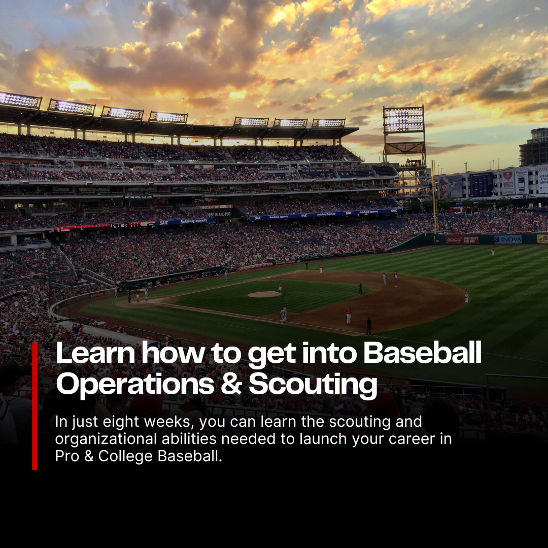 Sports Management Worldwide Facebook ad: Launch Your Career as a Baseball GM in Just 8 Weeks!