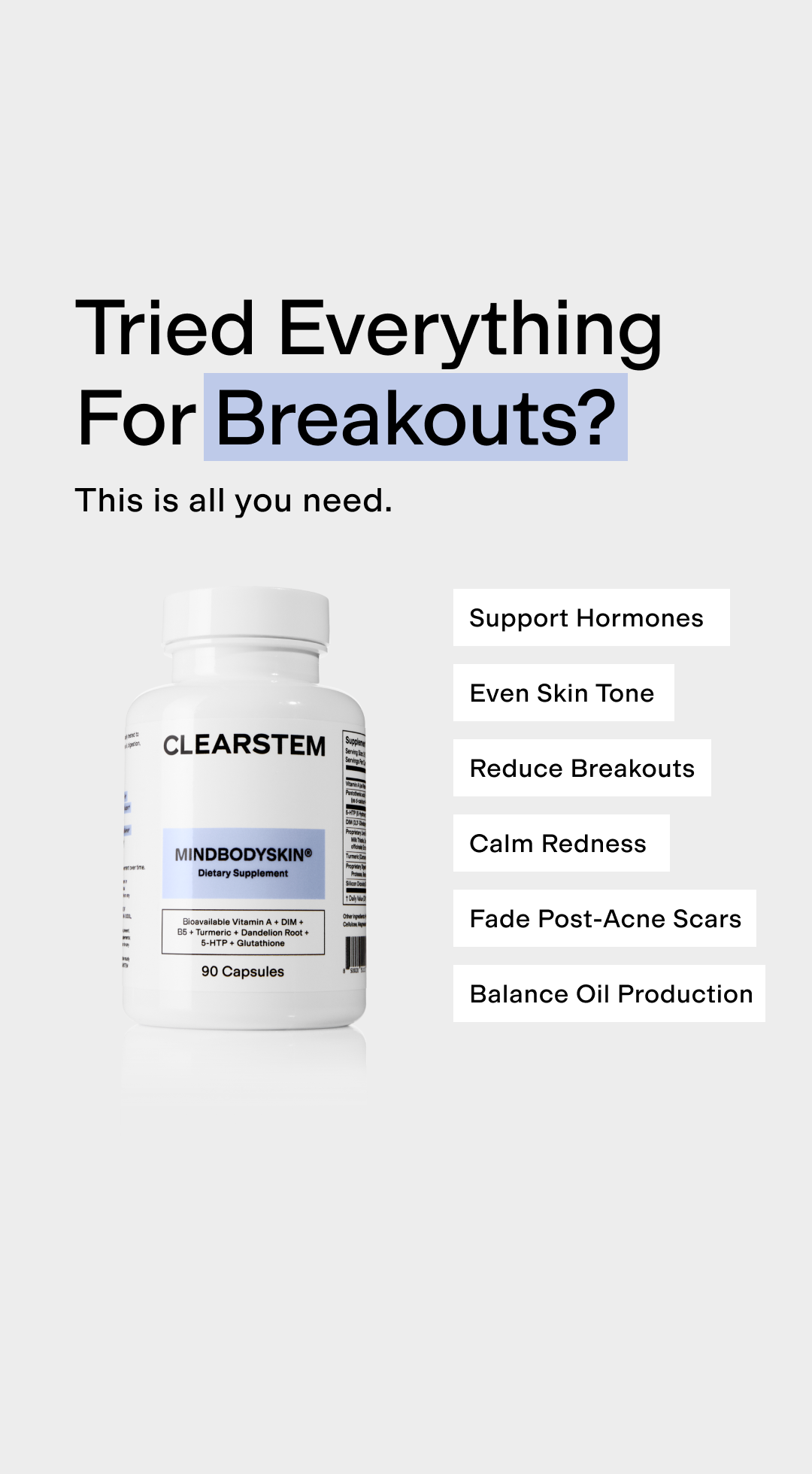 CLEARSTEM Skincare Facebook ad