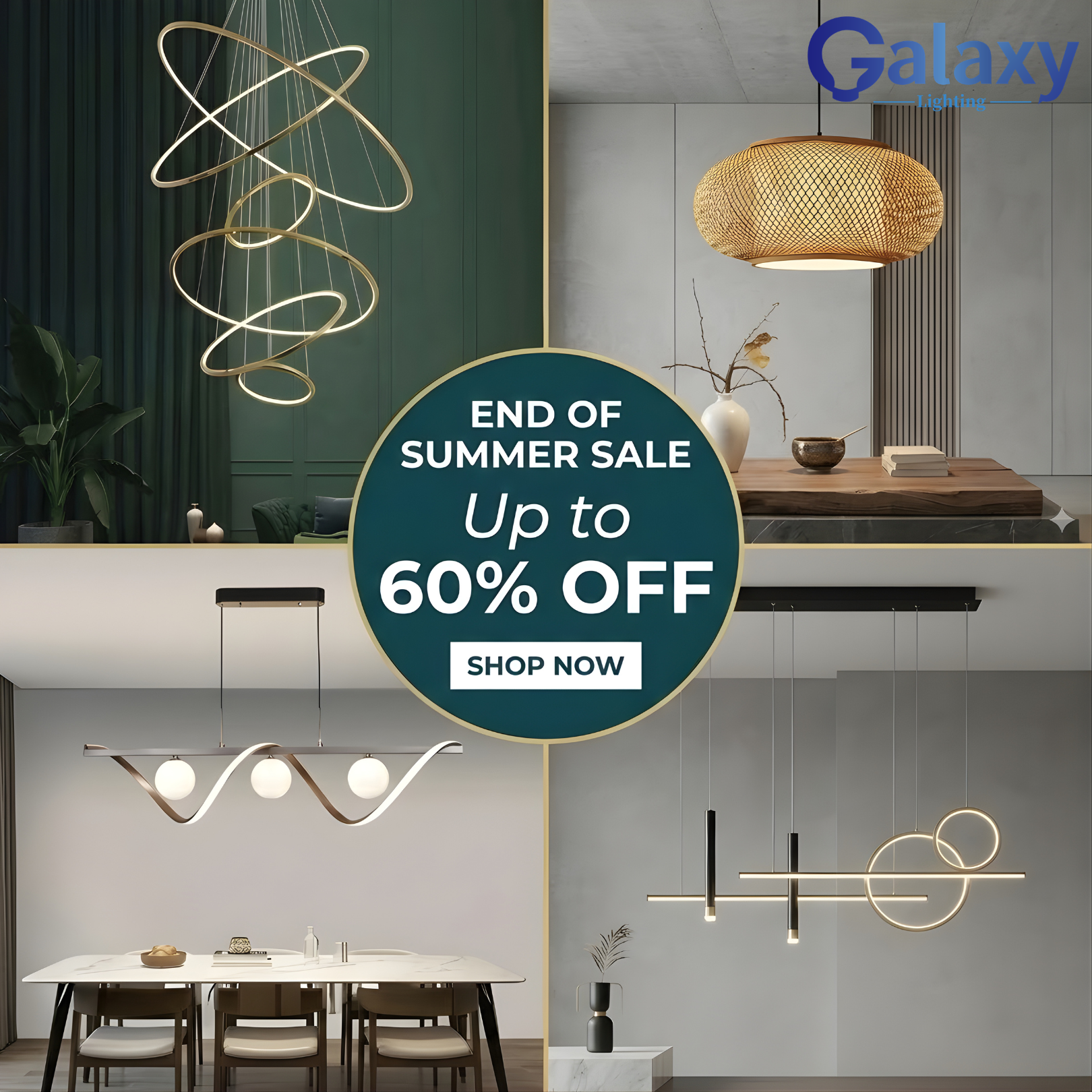 Galaxy Lighting Facebook ad: Free Shipping Over $359 Fast NZ-Wide Shipping