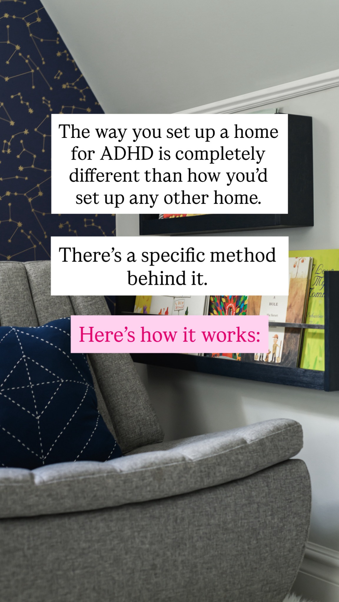 Sensorize Your Space Facebook ad: Make your home 10x less overwhelming