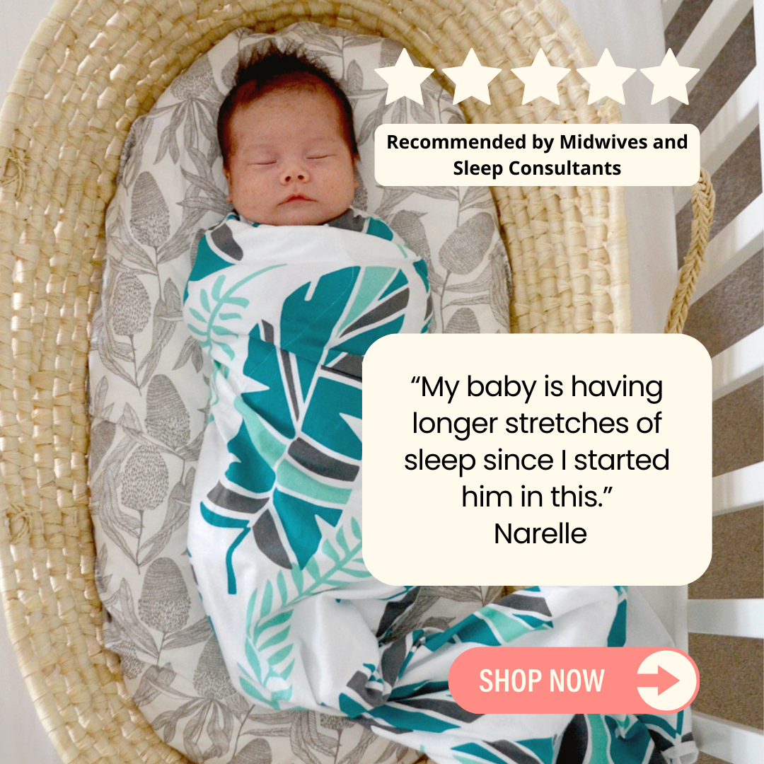 Baby Loves Sleep Facebook ad: No more tight wrapping.