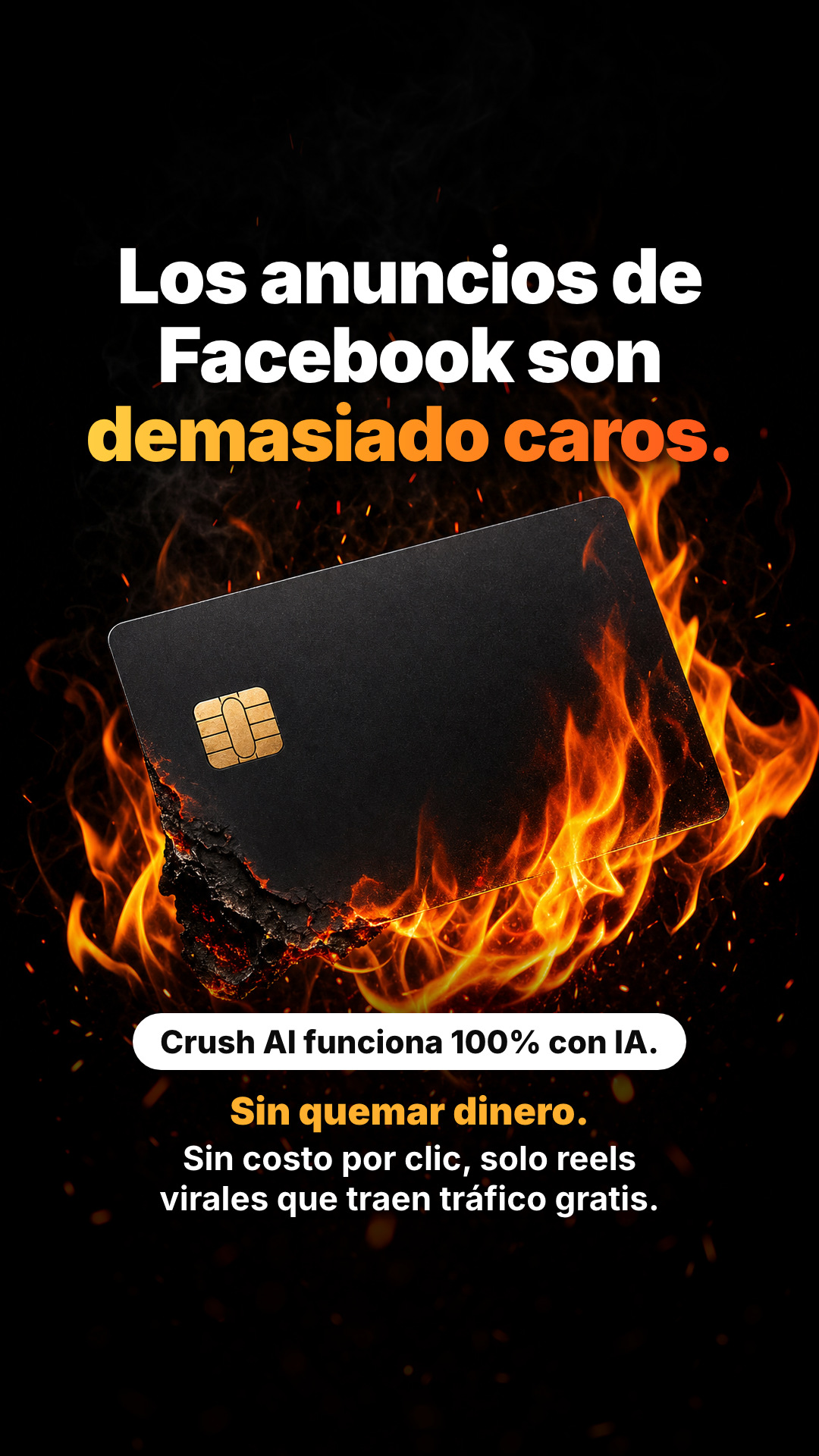 trycrush.ai Facebook ad: Llegó tu media buyer con IA