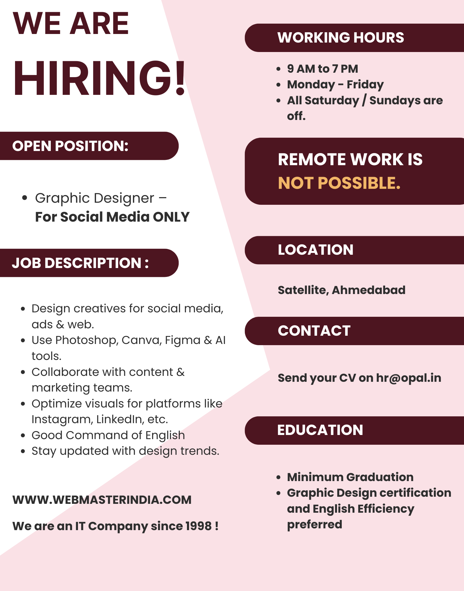 Opal Infotech Facebook ad