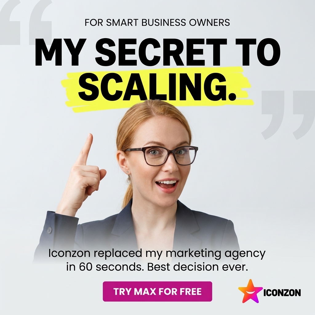 Iconzon.com Facebook ad: Stop wasting your ad budget