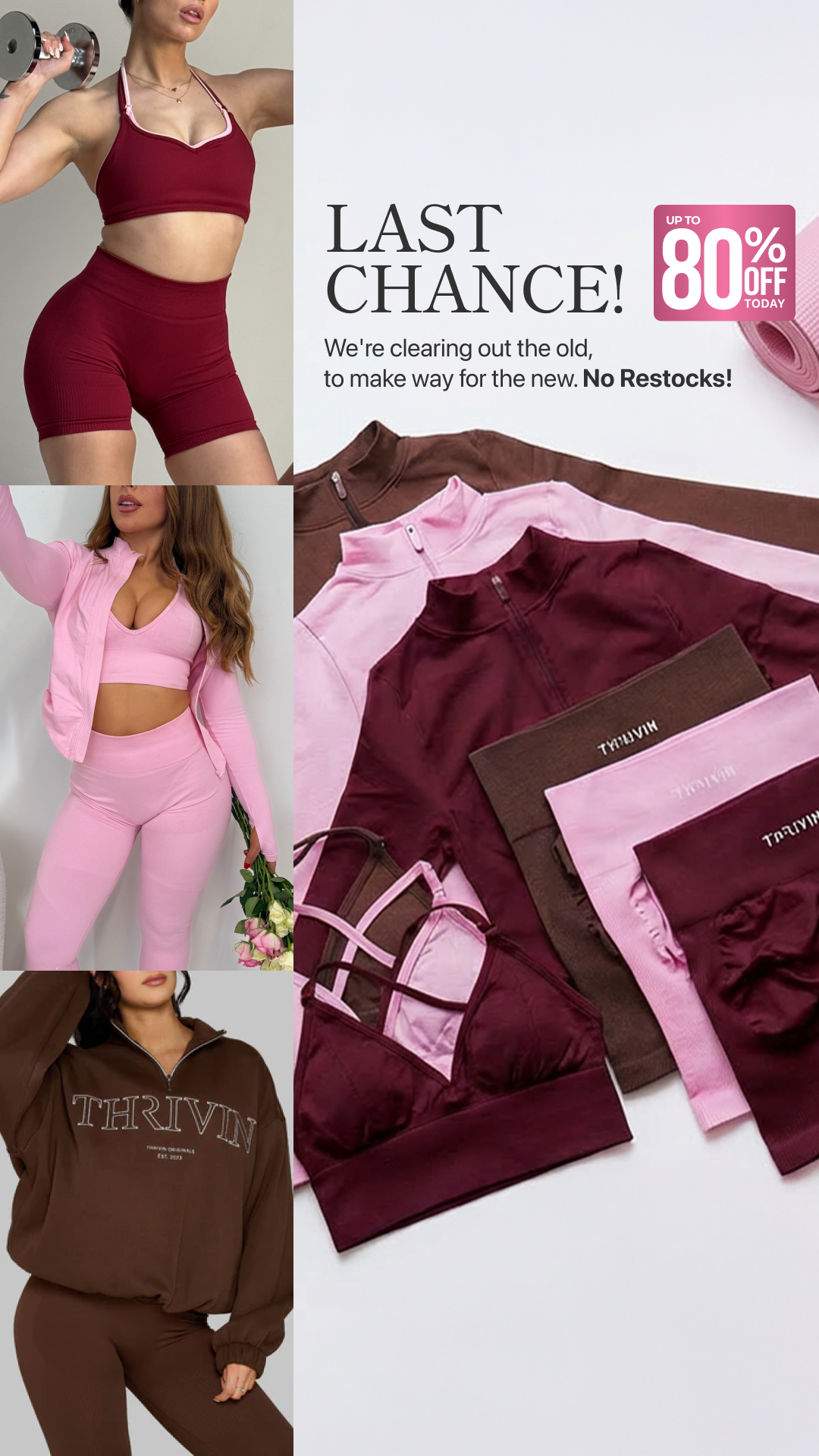 Thrivin Activewear Facebook ad