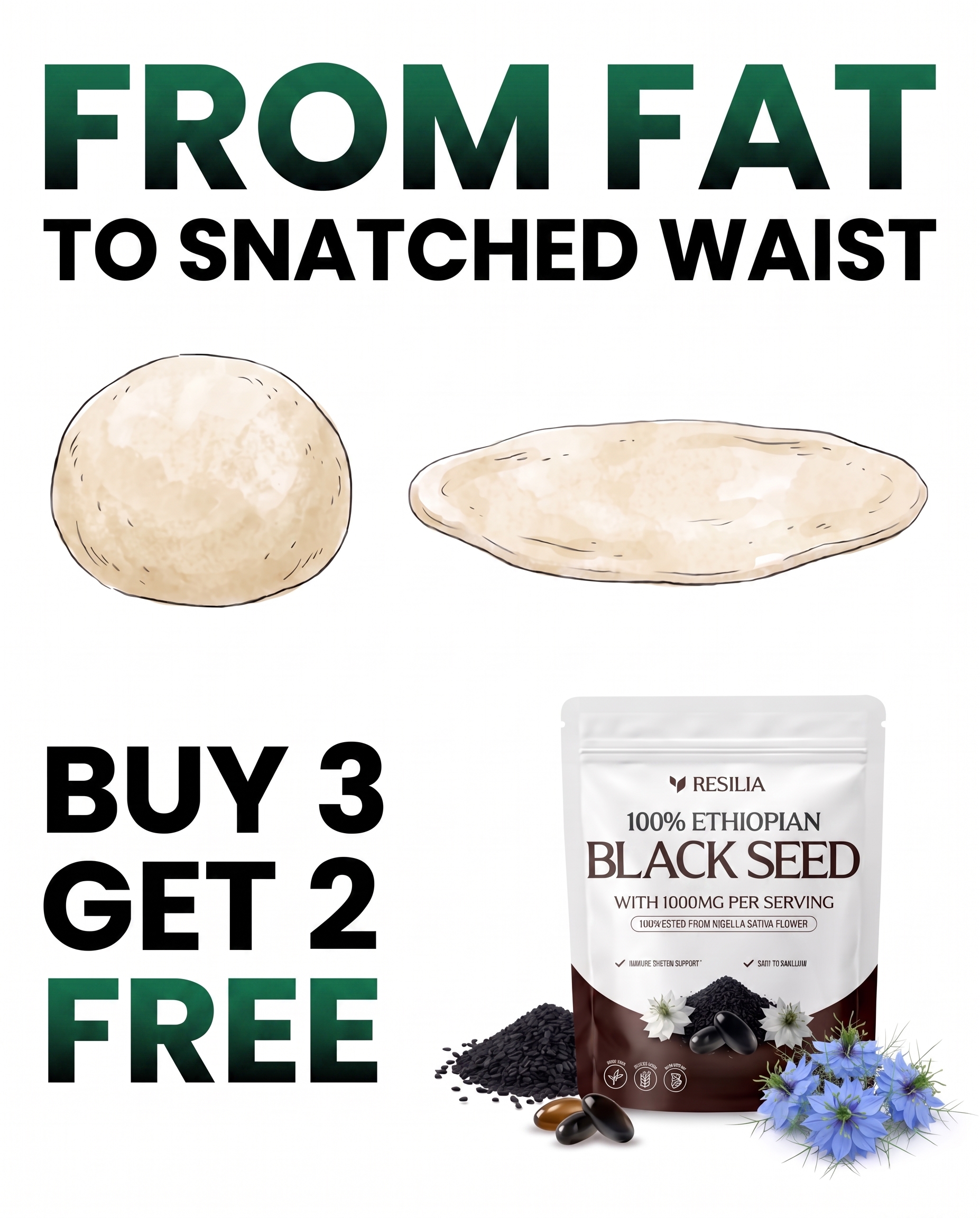 Calm Gut Daily Facebook ad: Explore the Power of Ethiopian Black Seed Oil Today!