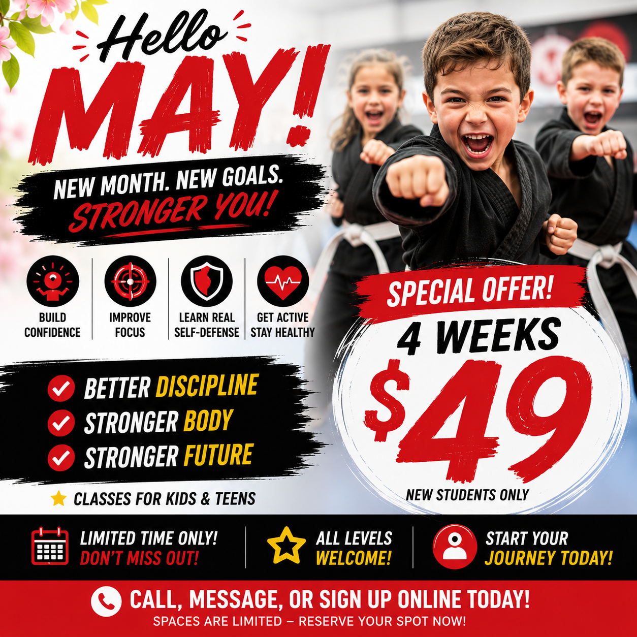 Troy Martial Arts Facebook ad: Build Confidence
