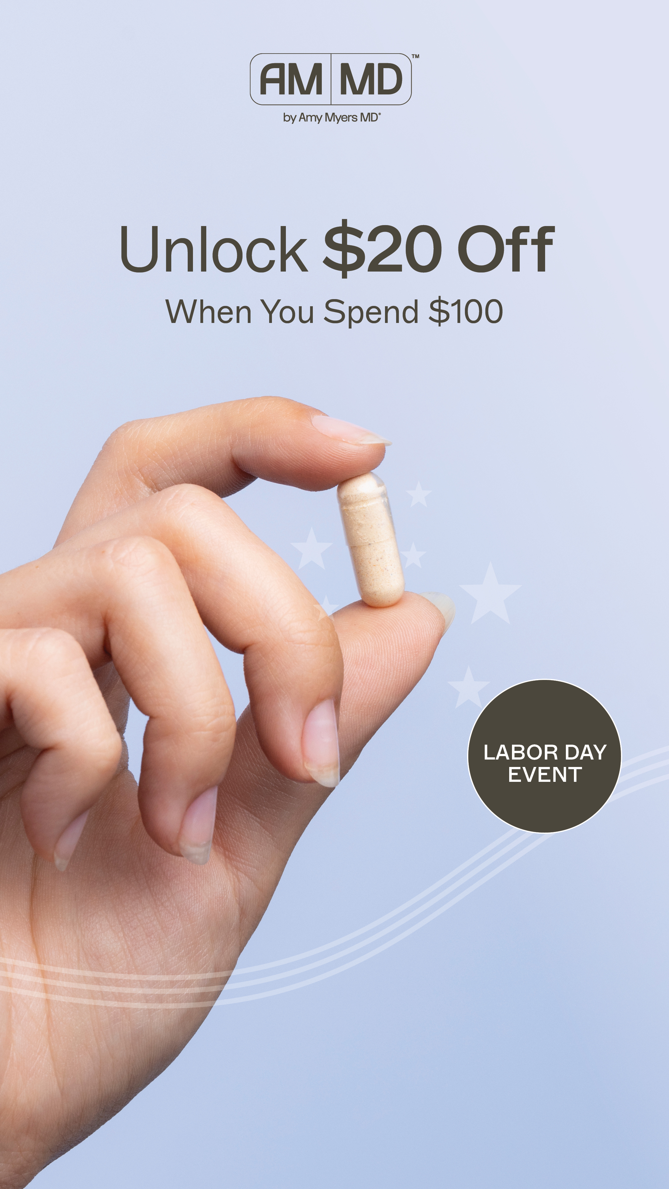Amy Myers MD Facebook ad: $20 Off Orders $100+