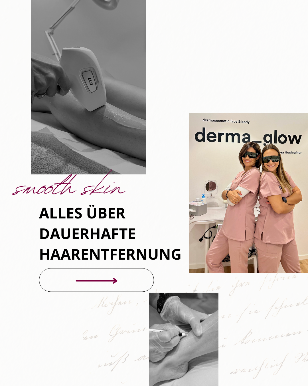 Derma glow Dermokosmetisches Fachinstitut Facebook ad: Deine Haut verdient das Beste.