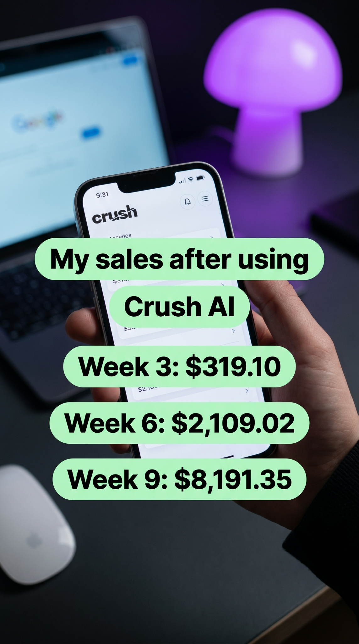 trycrush.ai Facebook ad