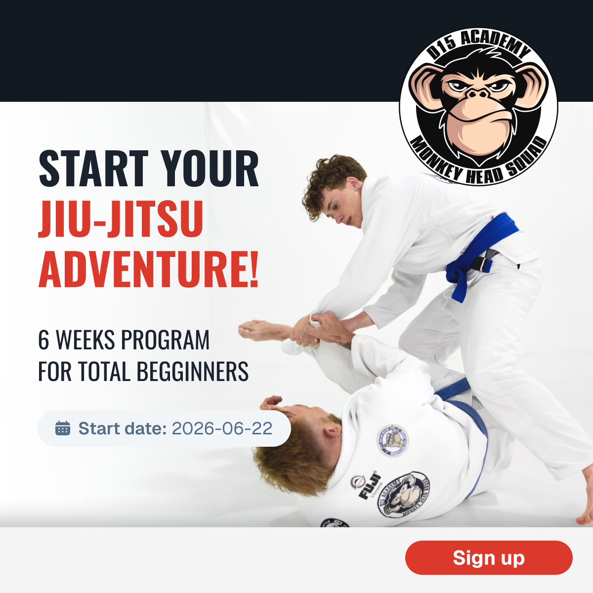 D15 Academy Brazilian Jiu Jitsu Facebook ad