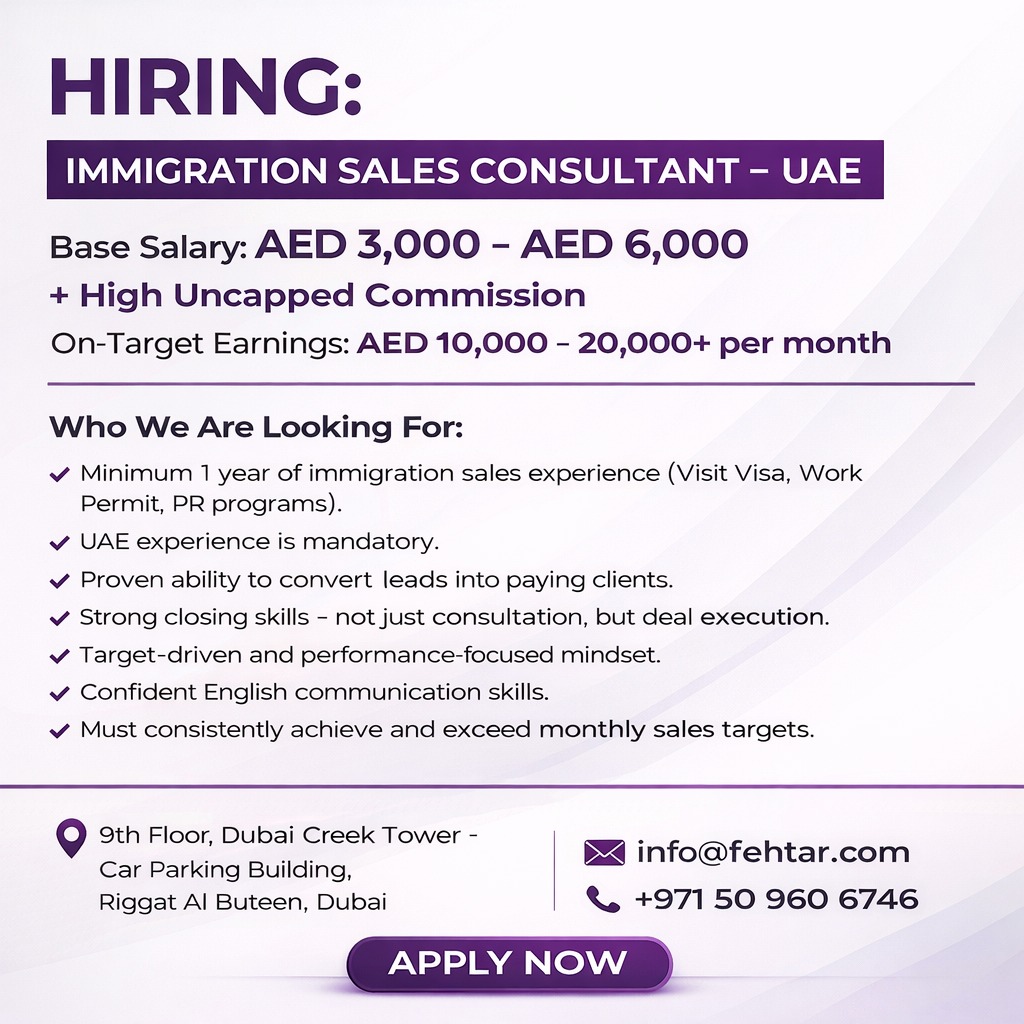 Fehtar Group - Business Consulting and Corporate Services Facebook ad: Fehtar Group is expanding and looking for a…