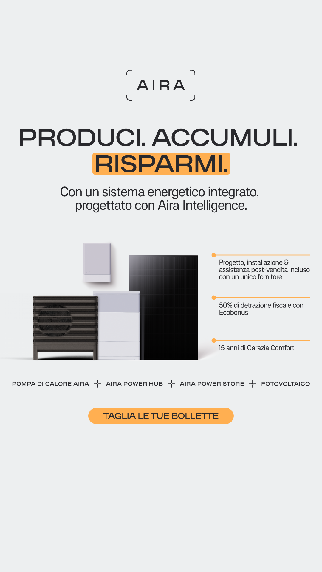 Aira Italia Facebook ad: Risparmia fino al 90% in bolletta
