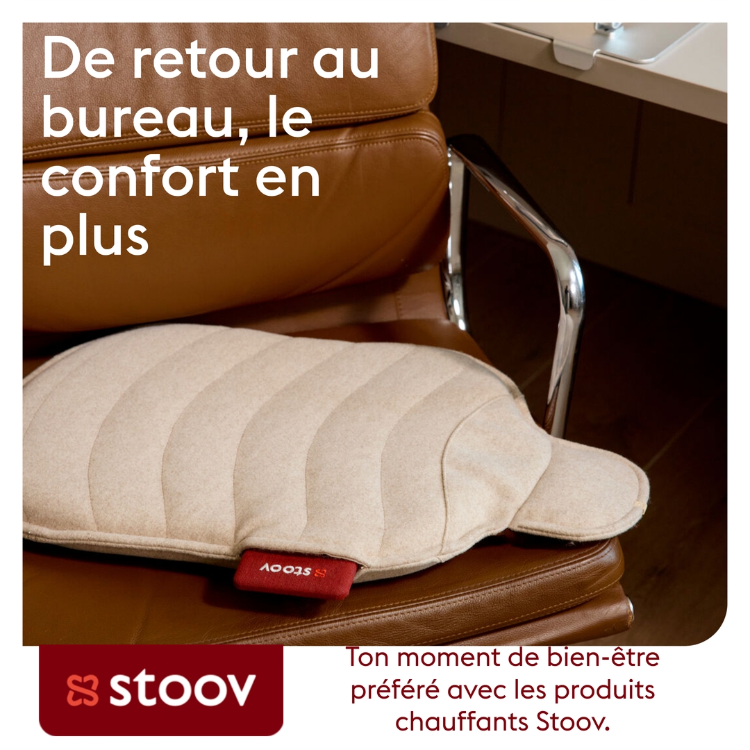 Stoov - Warmables Facebook ad: Même bureau. Plus d'énergie.
