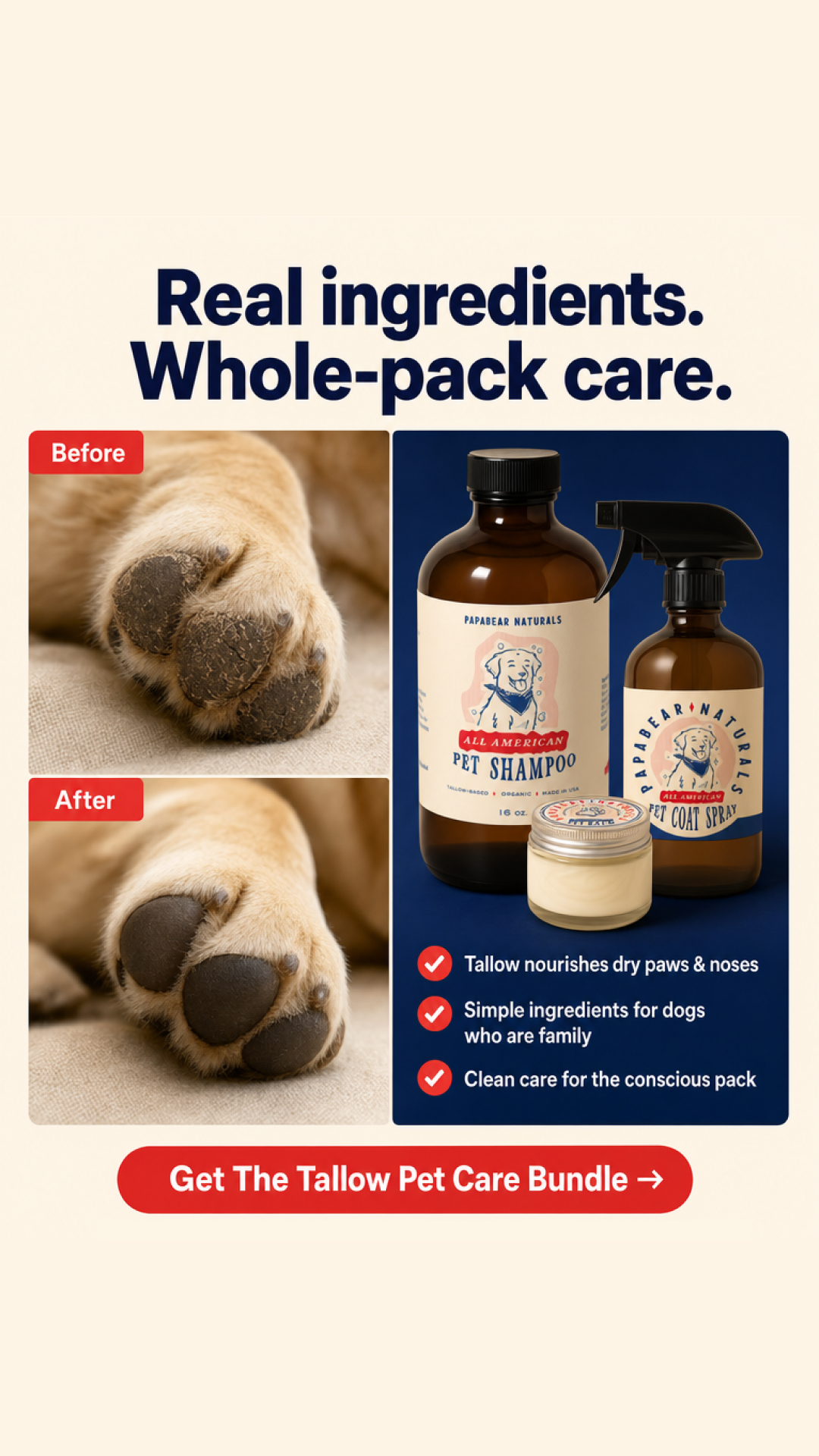Papabear Naturals Facebook ad