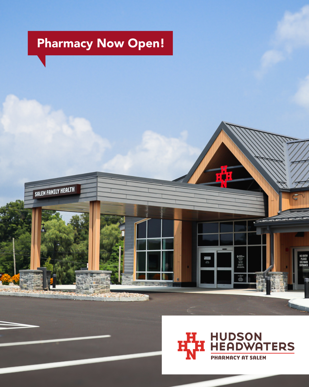 Hudson Headwaters Health Network Facebook ad: Pharmacy at Salem Now Open
