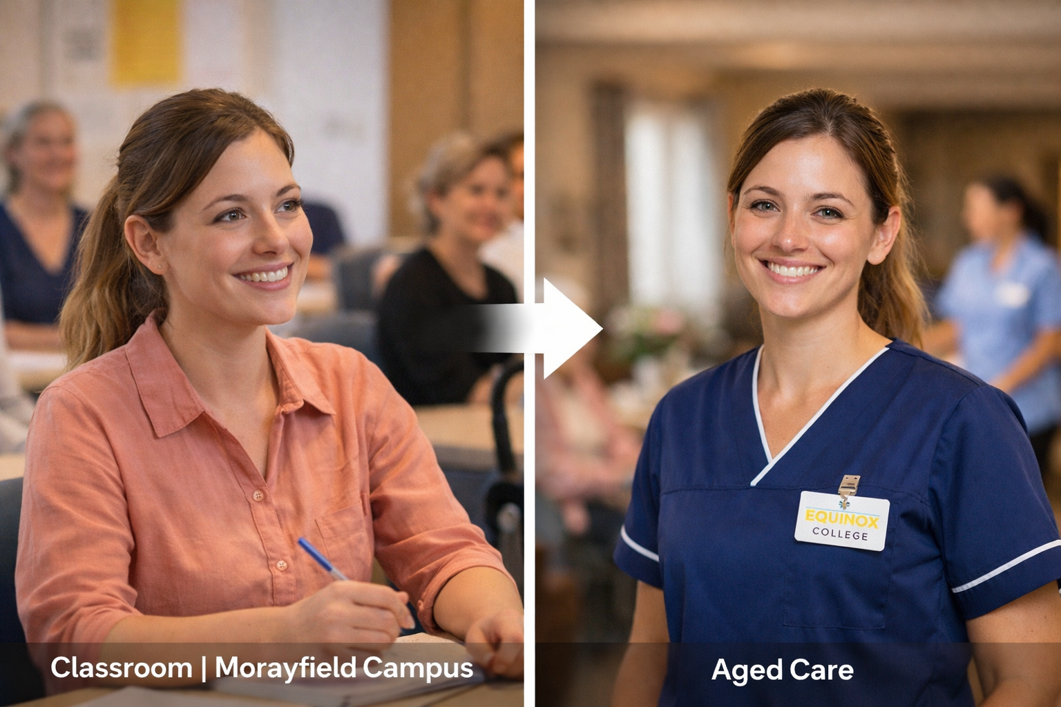 Equinox College RTO.45040 Facebook ad: Australia needs aged care workers, and this is…