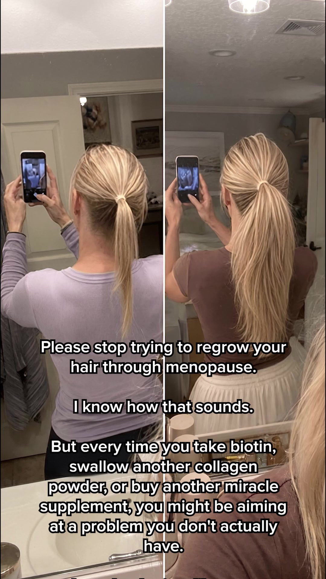 Jessica Soares Facebook ad: Thinning ponytail.