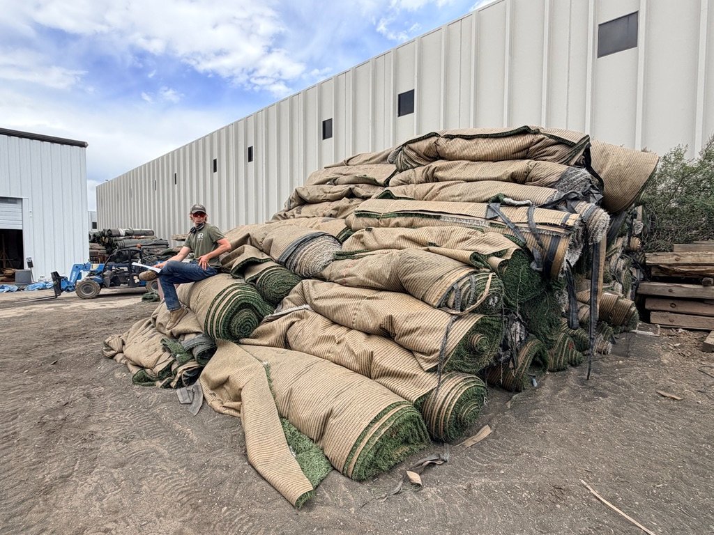 Sarah Miller Facebook ad: Our Biggest Turf Sale Ever, $50 Turf Rolls!