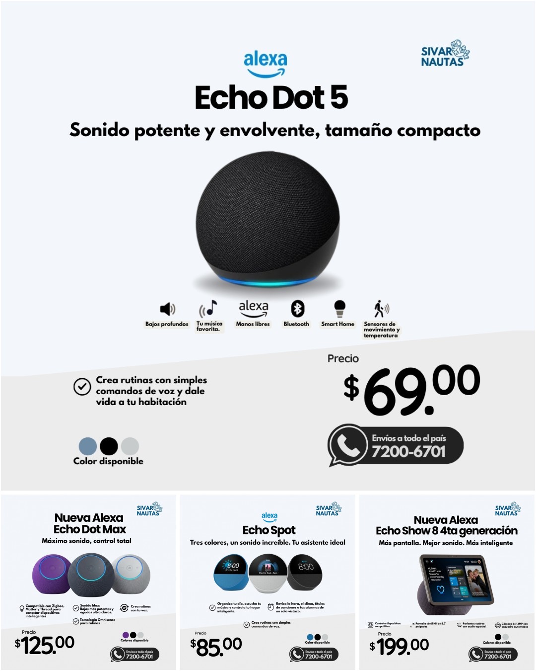 Sivar Nautas Facebook ad: ¡Lleva Alexa a tu hogar!