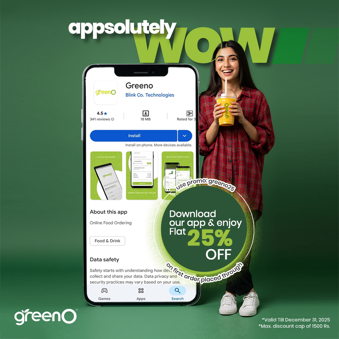 Greeno Juice Bars Facebook ad: Appsolutely WOW!