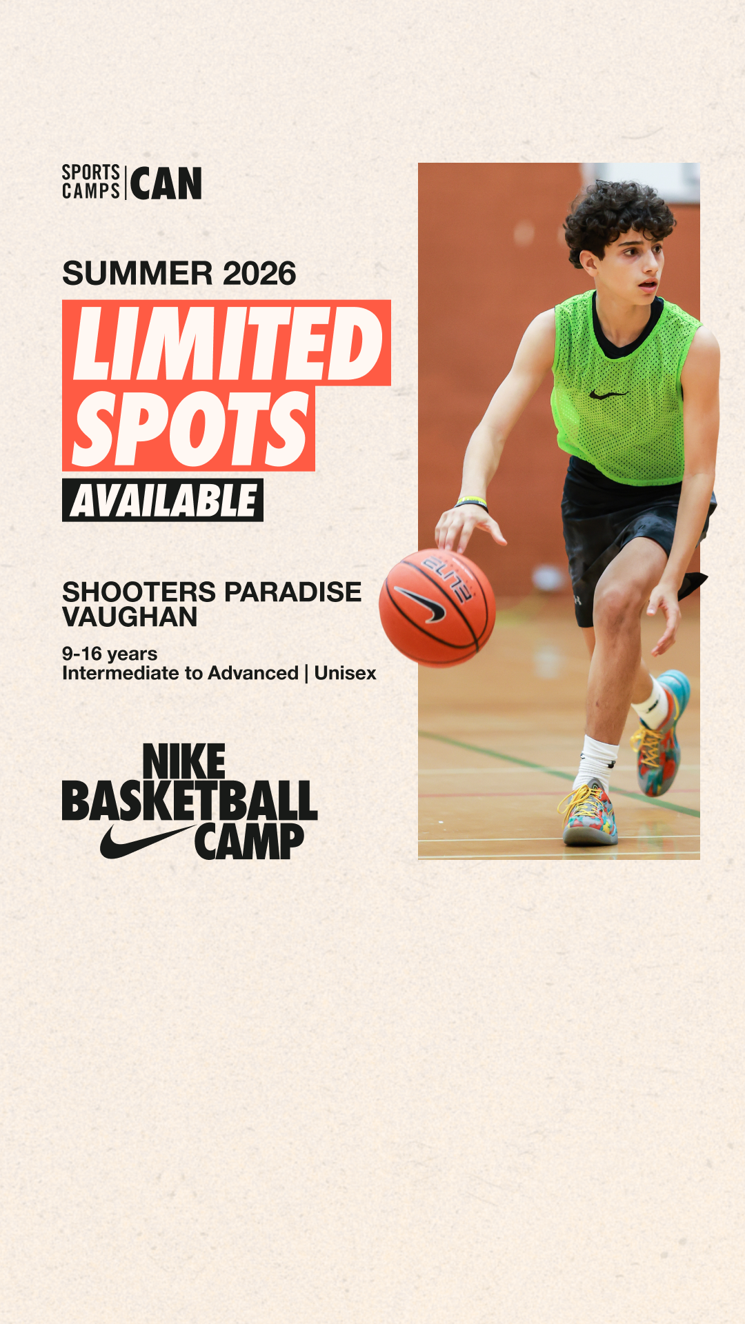 Nike Sports Camps Canada Facebook ad