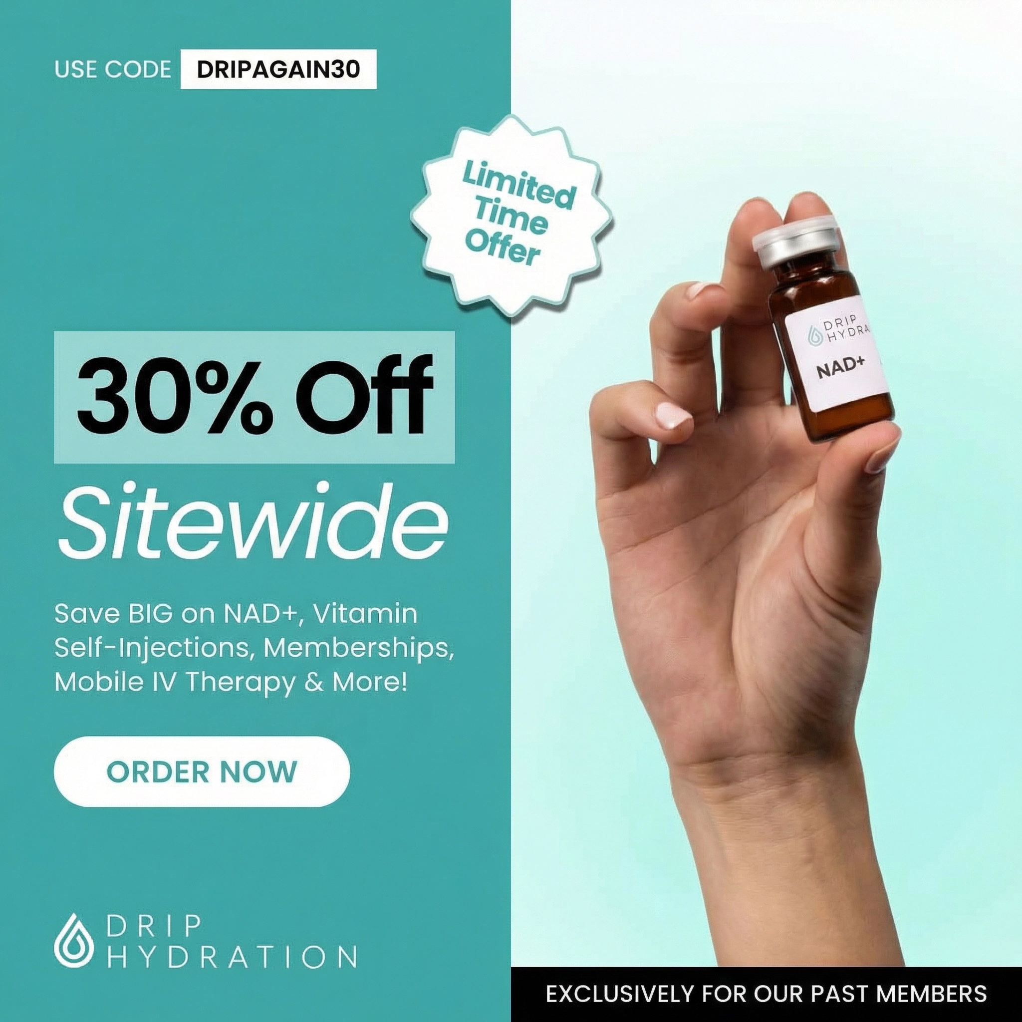 Drip Hydration Facebook ad