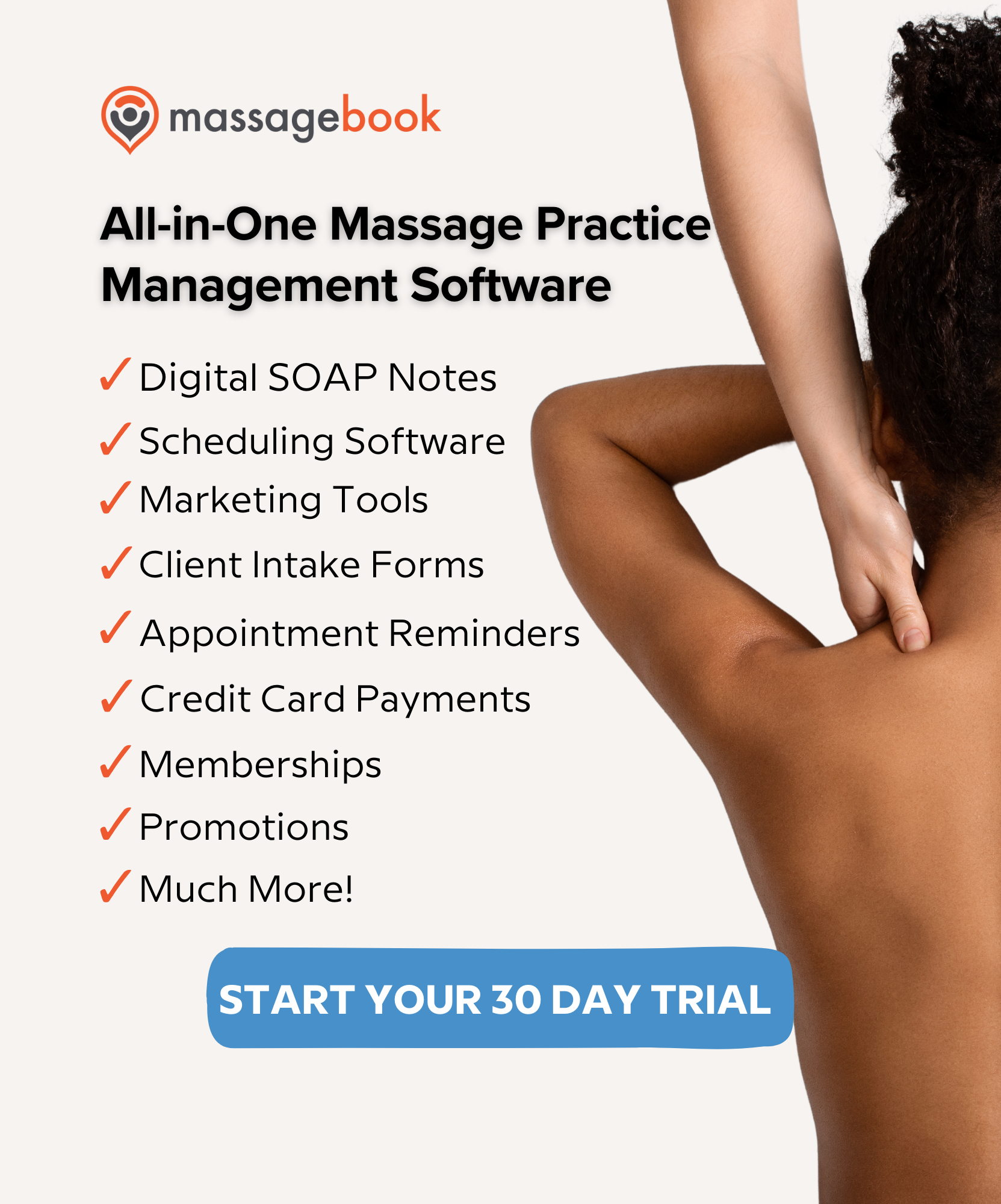 MassageBook Facebook ad