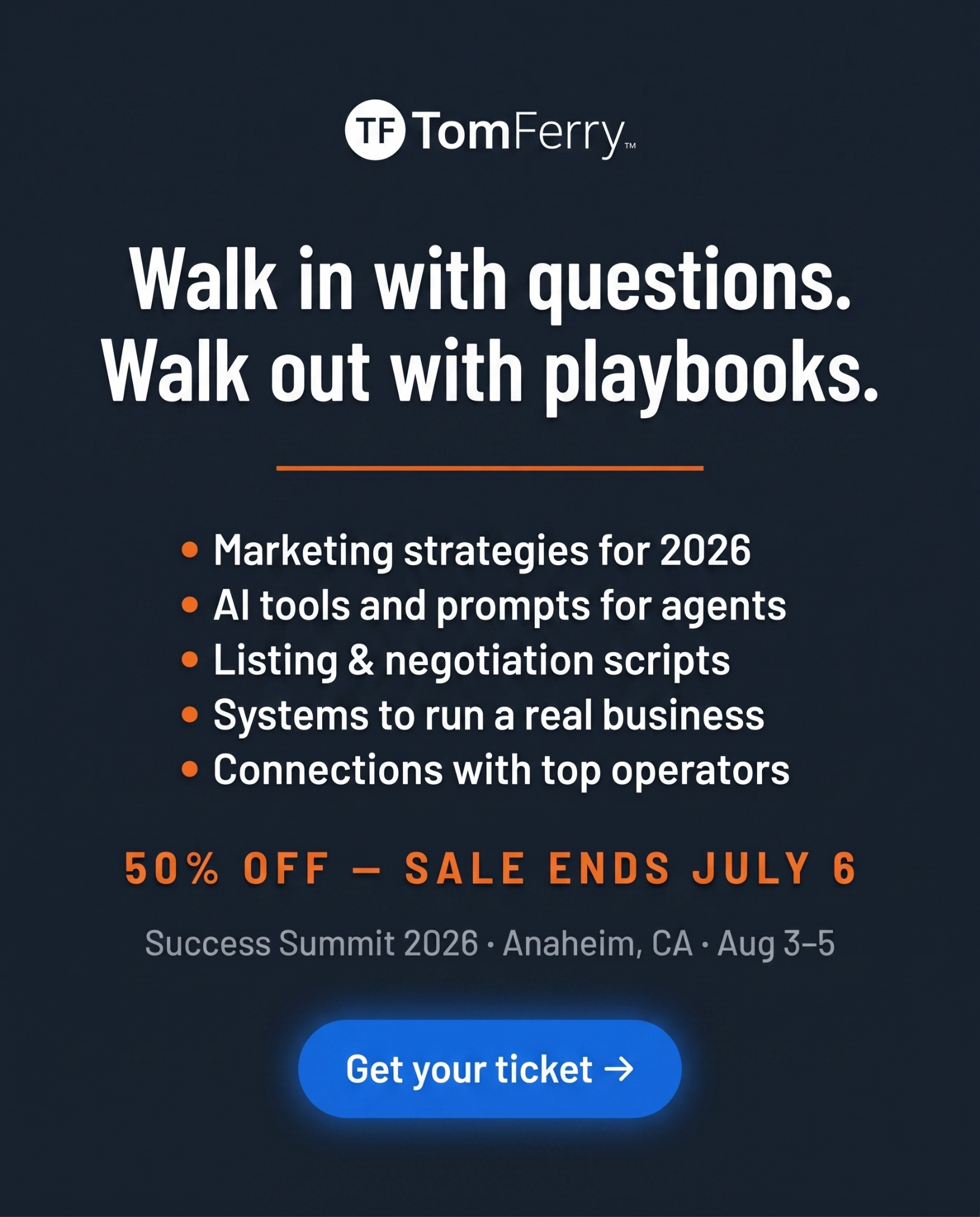Tom Ferry Facebook ad