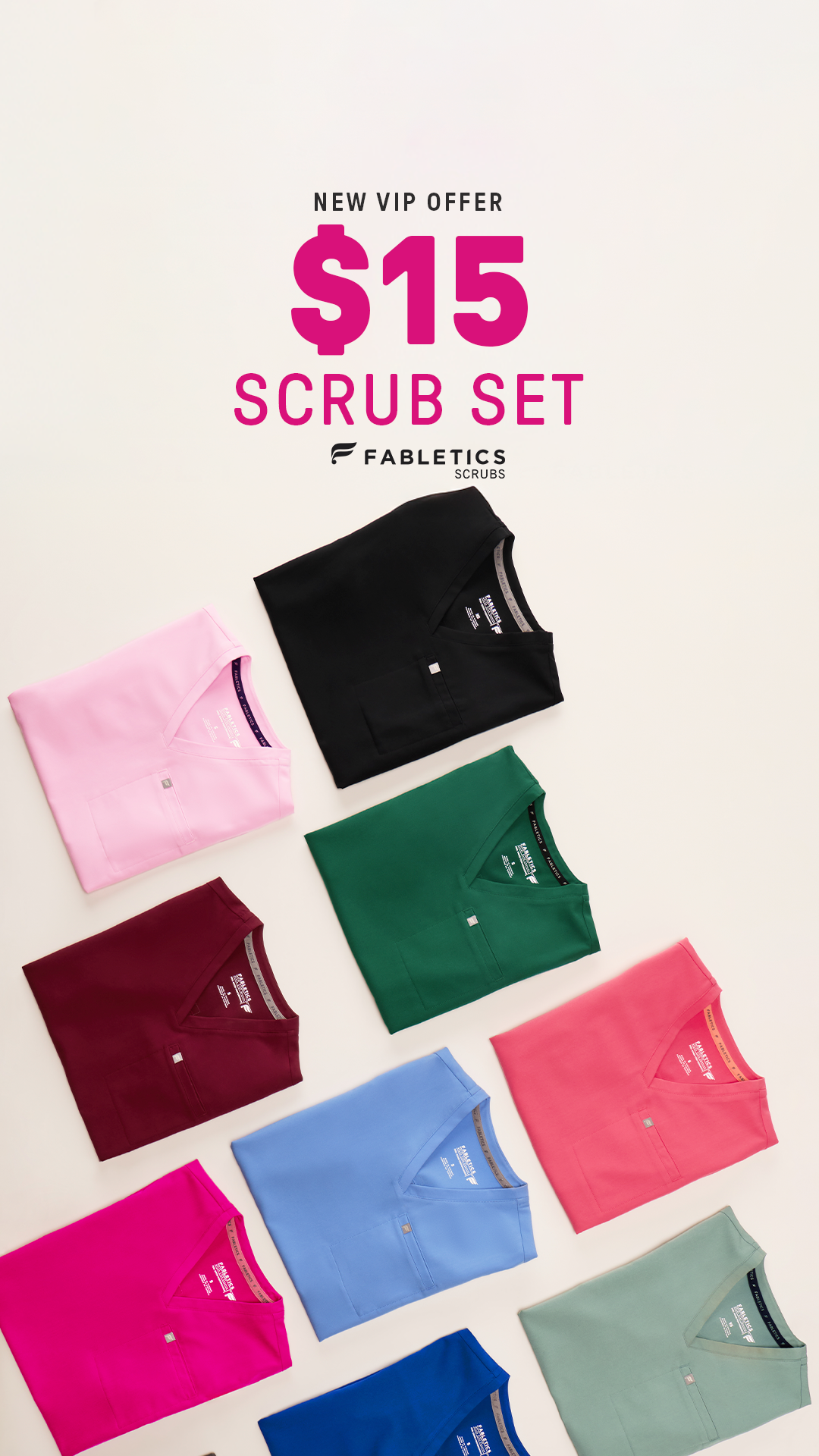 Fabletics Scrubs Facebook ad