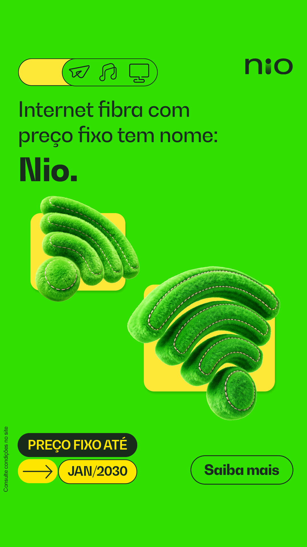 Nio Facebook ad: Internet fibra com preço fixo? É Nio.