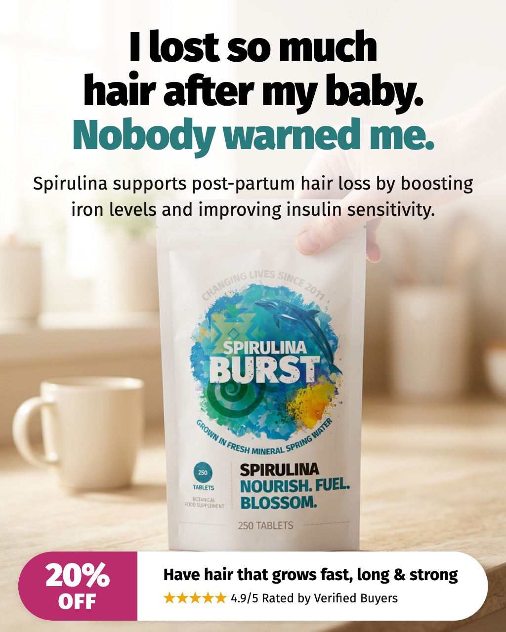 Organic Burst Facebook ad